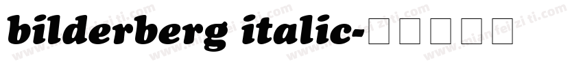 bilderberg italic字体转换